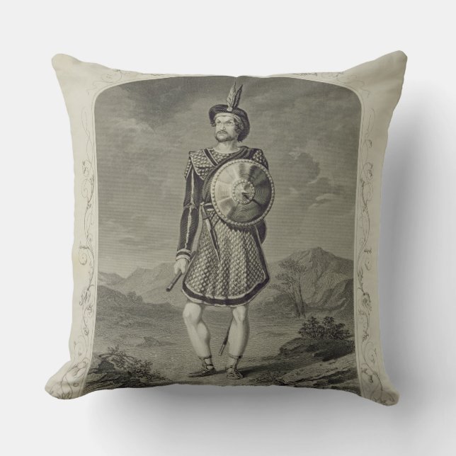 Mr Macready as Macbeth, Act I Scene 3, in the play Throw Pillow (Front)