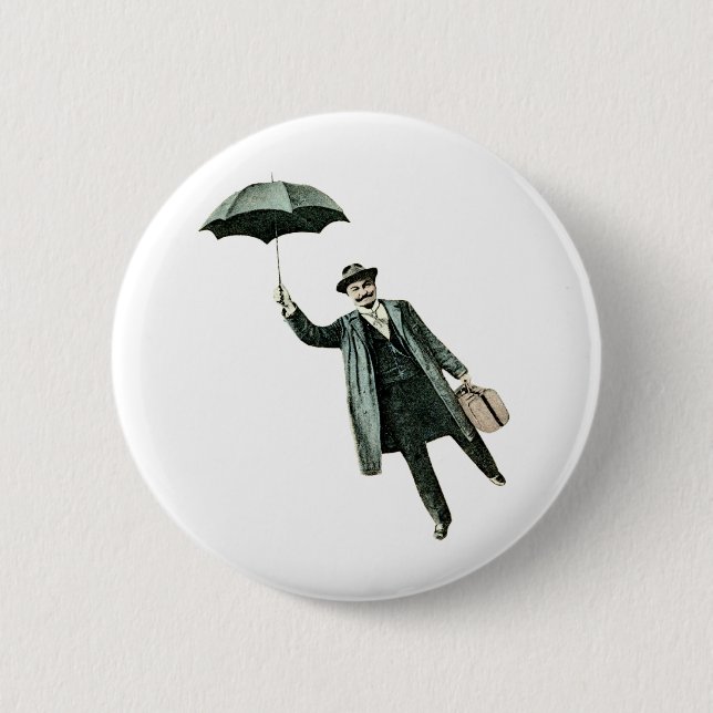 Mr. Magic & his flying Umbrella Button (Front)