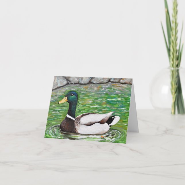 Mr Mallard Duck Painting Card (Front)