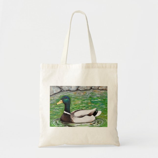 Mr Mallard Duck Painting Tote Bag (Front)