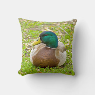 Mr. Mallard the Duck Throw Pillow