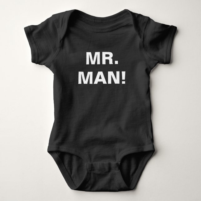 Mr. Man baby boy shirt, bodysuit, jumper Baby Bodysuit (Front)