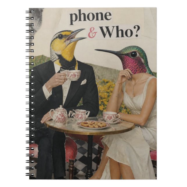 Mr. Meadowlark and Ms. Hummingbird having Tea Notebook (Front)