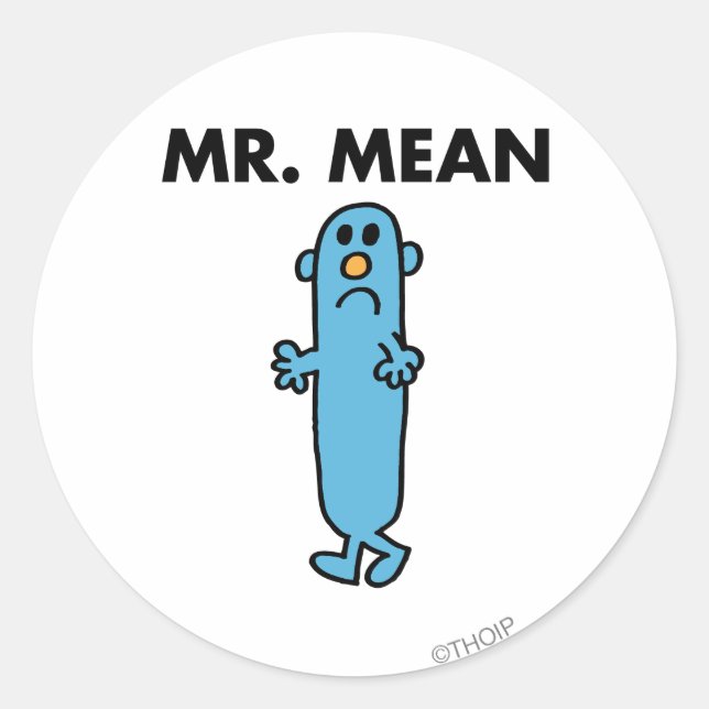 Mr. Mean | Classic Pose Round Sticker (Front)