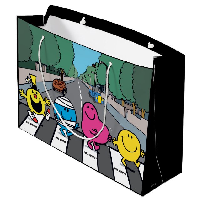 Mr. Men Abbey Road Walkers Large Gift Bag (Back Angled)