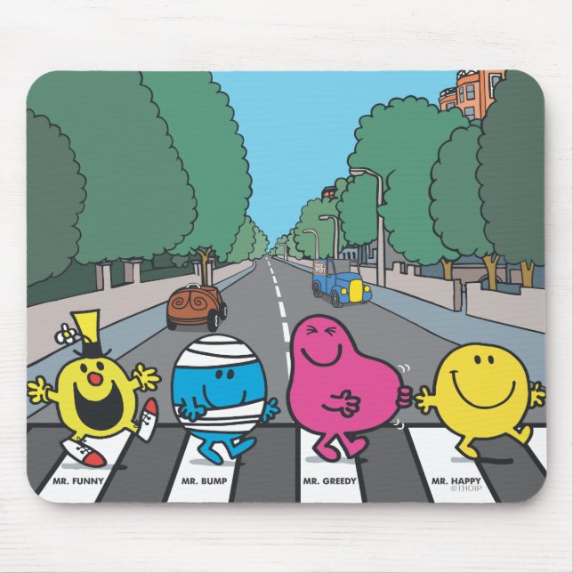 Mr. Men Abbey Road Walkers Mouse Pad (Front)