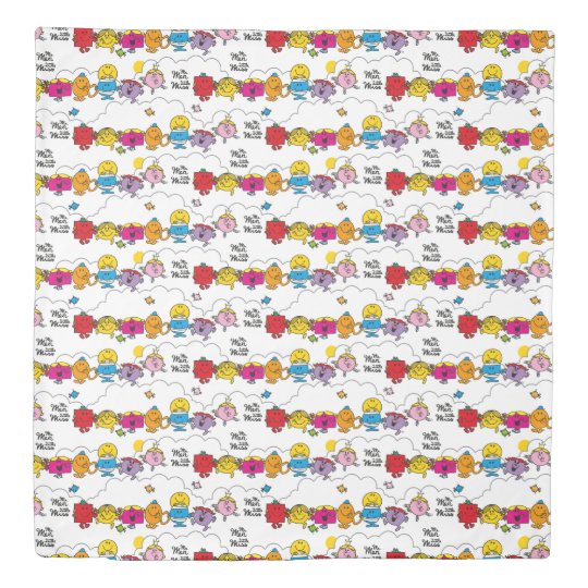 Mr Men Little Miss All In A Row Duvet Cover Zazzle Com