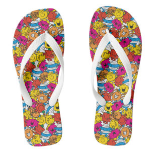 Mr Men & Little Miss Bright Smiling Faces Flip Flops
