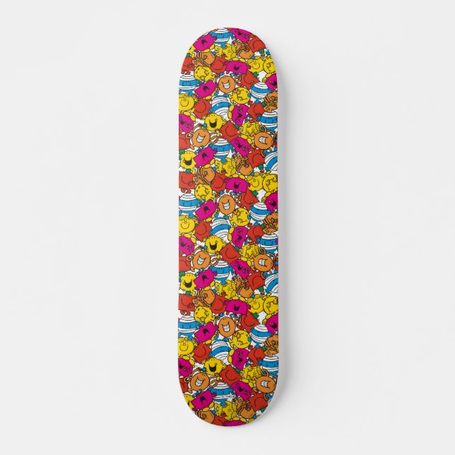 Mr Men & Little Miss | Bright Smiling Faces Skateboard Deck (Front)