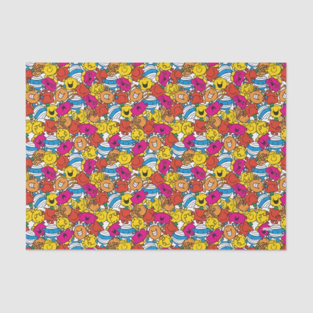 Mr Men & Little Miss | Bright Smiling Faces Tissue Paper (Front)