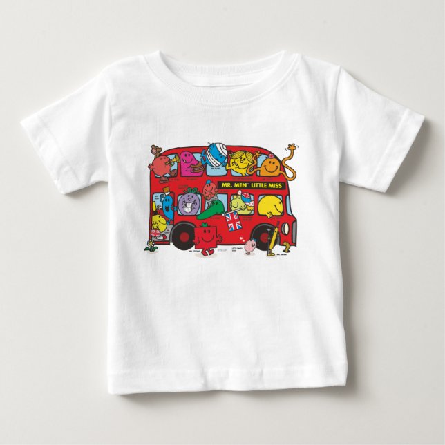 Mr Men & Little Miss Bus Baby T-Shirt (Front)