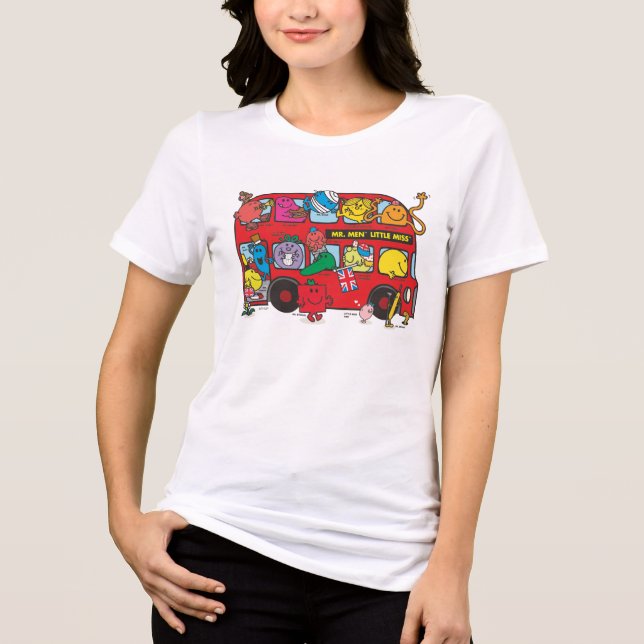 Mr Men & Little Miss Bus Tri-Blend Shirt (Front)