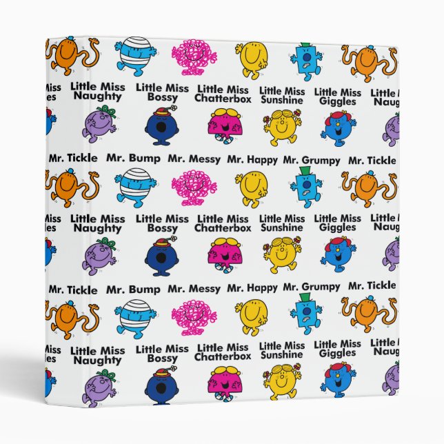 Mr Men & Little Miss | Character Names Binder (Front/Spine)