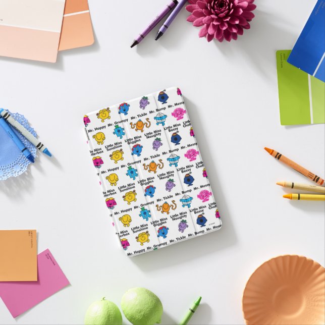 Mr Men & Little Miss | Character Names iPad Mini Cover (In Situ)