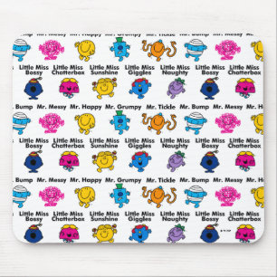Mr Men & Little Miss   Character Names Mouse Pad