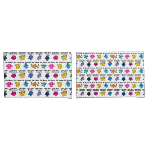Mr Men & Little Miss   Character Names Pillowcase