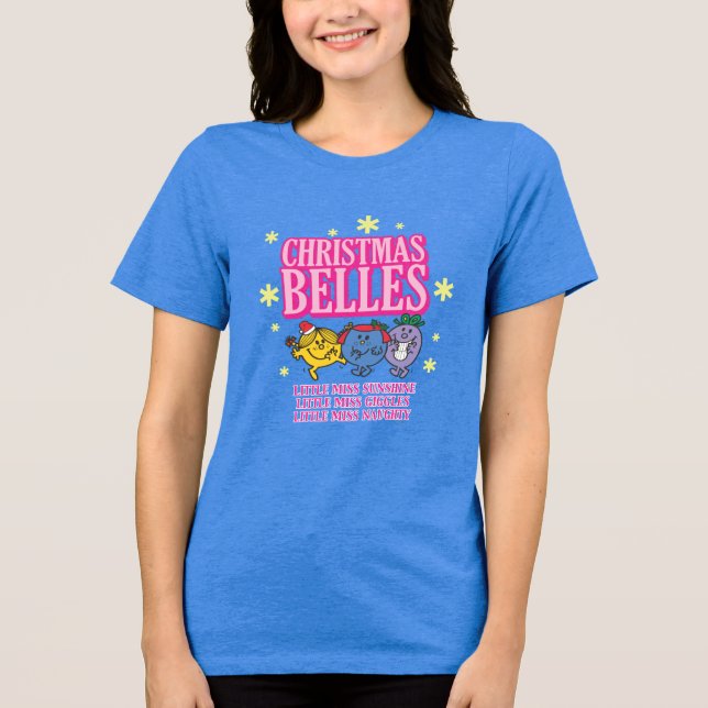 Mr. Men Little Miss Christmas Belles Tri-Blend Shirt (Front)