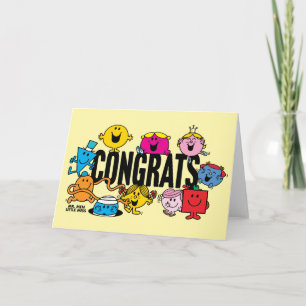 Mr Men Little Miss Congrats Card