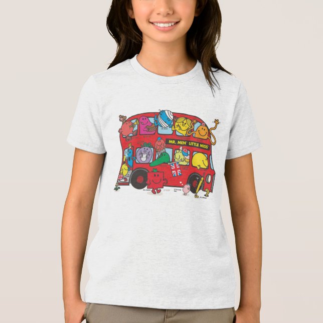 Mr. Men & Little Miss Crowded Bus Tri-Blend Shirt (Front)