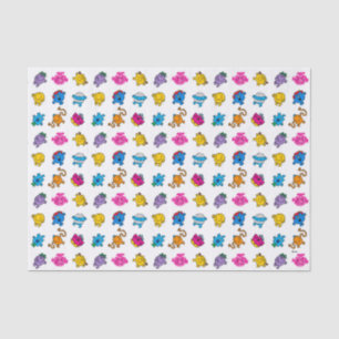 Mr Men & Little Miss Dancing Neon Pattern Tissue Paper