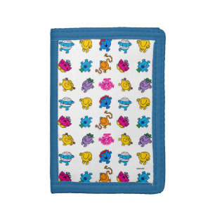 Mr Men & Little Miss   Dancing Neon Pattern Tri-fold Wallet