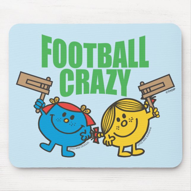 Mr. Men Little Miss Football Crazy Mouse Pad (Front)