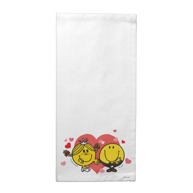 Mr. Men Little Miss Happy Sunshine Wedding Napkin (Half Fold)