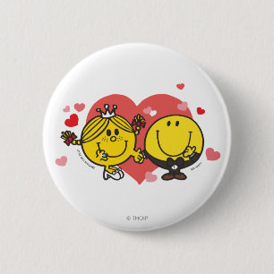 Mr. Men Little Miss Happy Sunshine Wedding Pinback Button