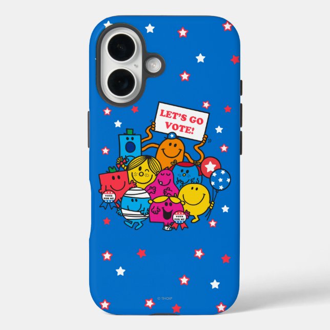 Mr. Men Little Miss Let's Go Vote! Case-Mate iPhone Case (Back)
