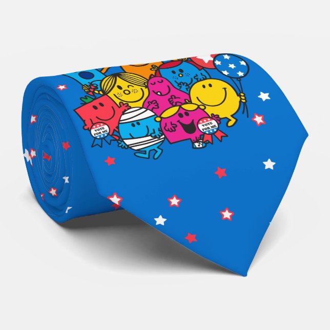 Mr. Men Little Miss Let's Go Vote! Neck Tie (Rolled)