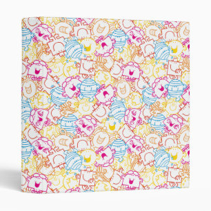 Mr Men & Little Miss Neon Colors Pattern Binder