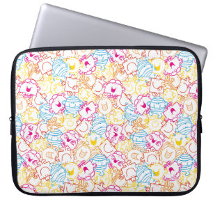 Mr Men & Little Miss Neon Colors Pattern Laptop Sleeve