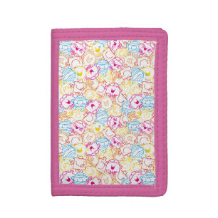 Mr Men & Little Miss   Neon Colors Pattern Trifold Wallet