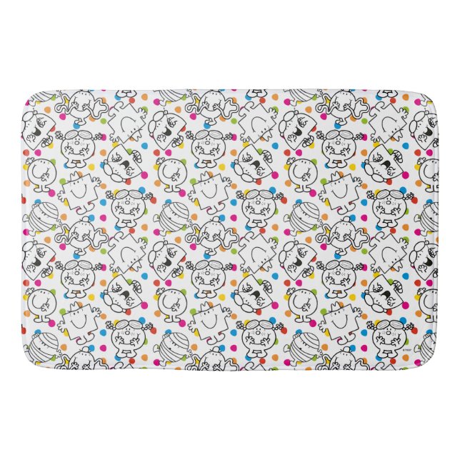 Mr Men & Little Miss | Rainbow Polka Dots Pattern Bathroom Mat (Front)