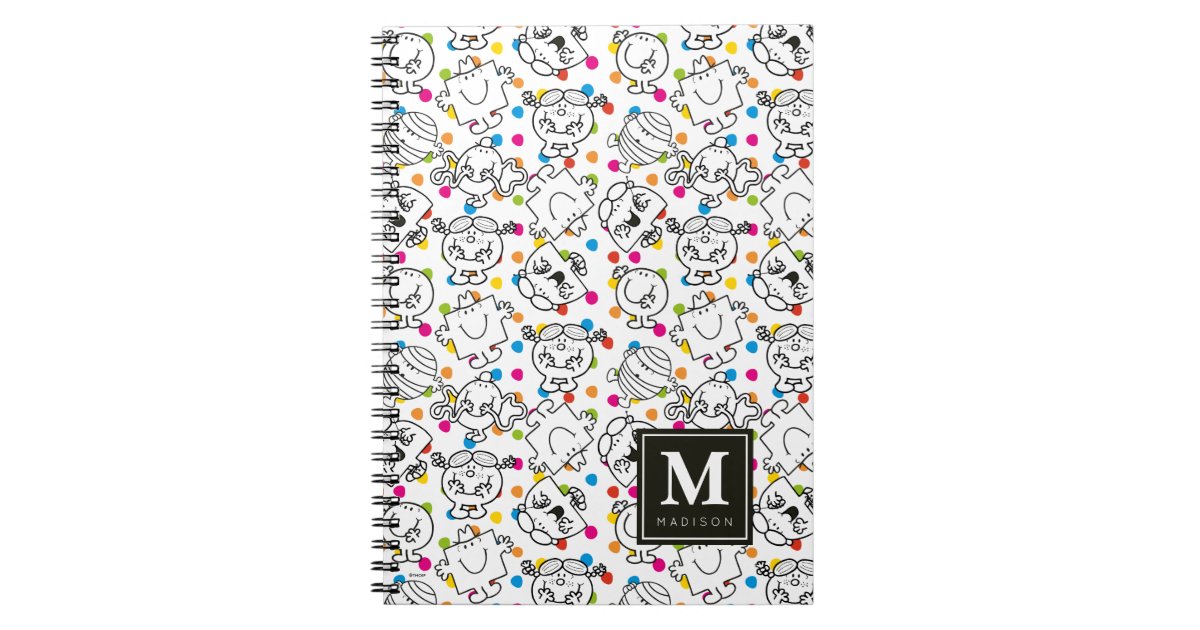 Mr Men And Little Miss Rainbow Polka Dots Pattern Notebook