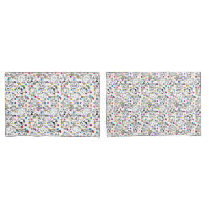 Mr Men & Little Miss   Rainbow Polka Dots Pattern Pillowcase