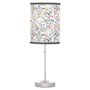 Mr Men & Little Miss Rainbow Polka Dots Pattern Table Lamp