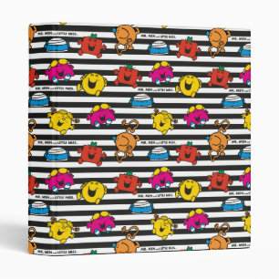 Mr Men & Little Miss Stripes Pattern 3 Ring Binder