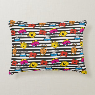Mr Men & Little Miss Stripes Pattern Accent Pillow