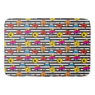 Mr Men & Little Miss Stripes Pattern Bathroom Mat