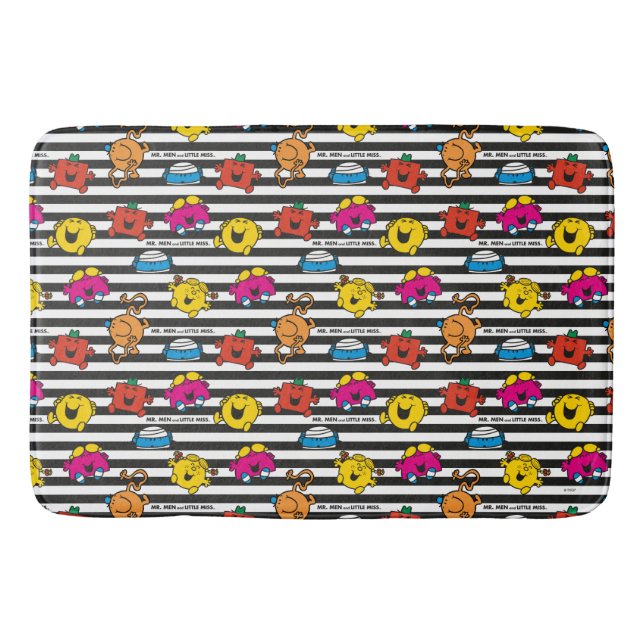 Mr Men & Little Miss | Stripes Pattern Bathroom Mat (Front)