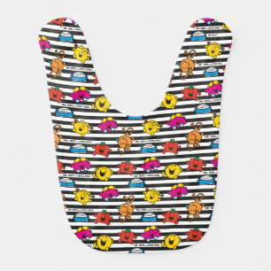 Mr Men & Little Miss Stripes Pattern Bib
