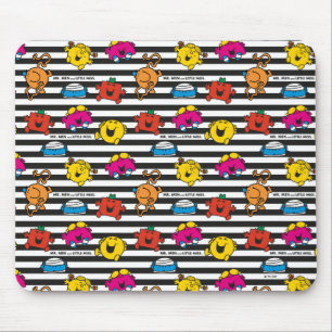 Mr Men & Little Miss Stripes Pattern Mouse Pad