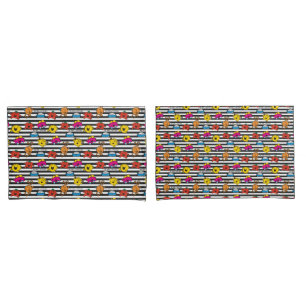 Mr Men & Little Miss   Stripes Pattern Pillow Case