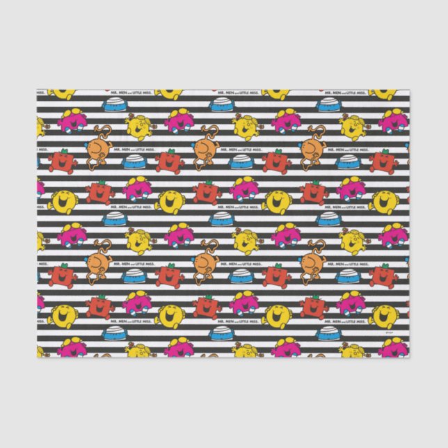 Mr Men & Little Miss | Stripes Pattern Tissue Paper (Front)