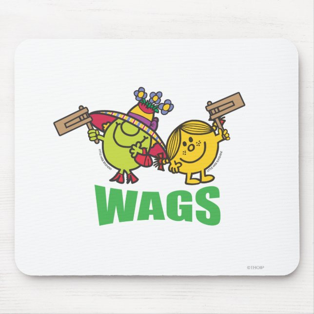 Mr. Men Little Miss Wags Mouse Pad (Front)