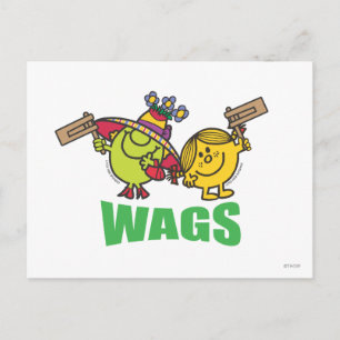Mr. Men Little Miss Wags Postcard