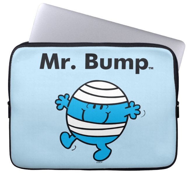 Mr. Men | Mr. Bump is a Clutz Laptop Sleeve (Front)