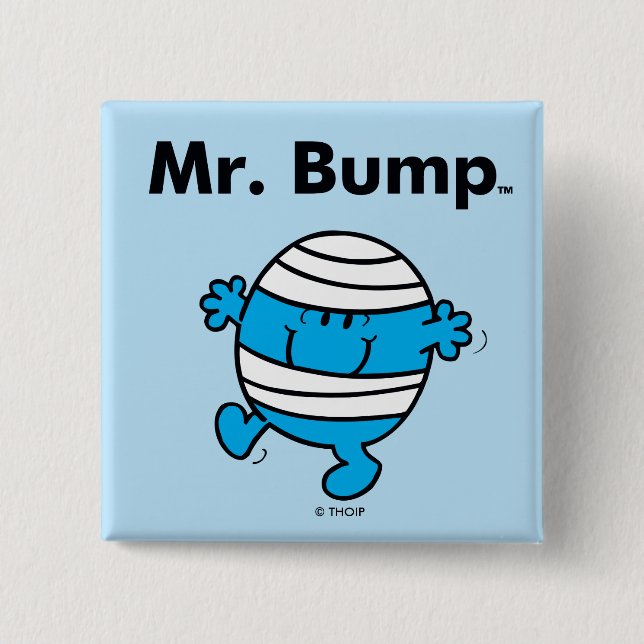 Mr. Men | Mr. Bump is a Clutz Pinback Button (Front)