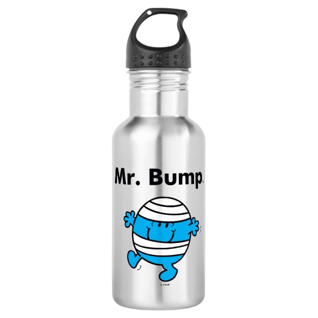 Mr. Men | Mr. Bump is a Clutz Stainless Steel Water Bottle (Front)